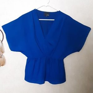 Gremlin royal blue butterfly sleeved top